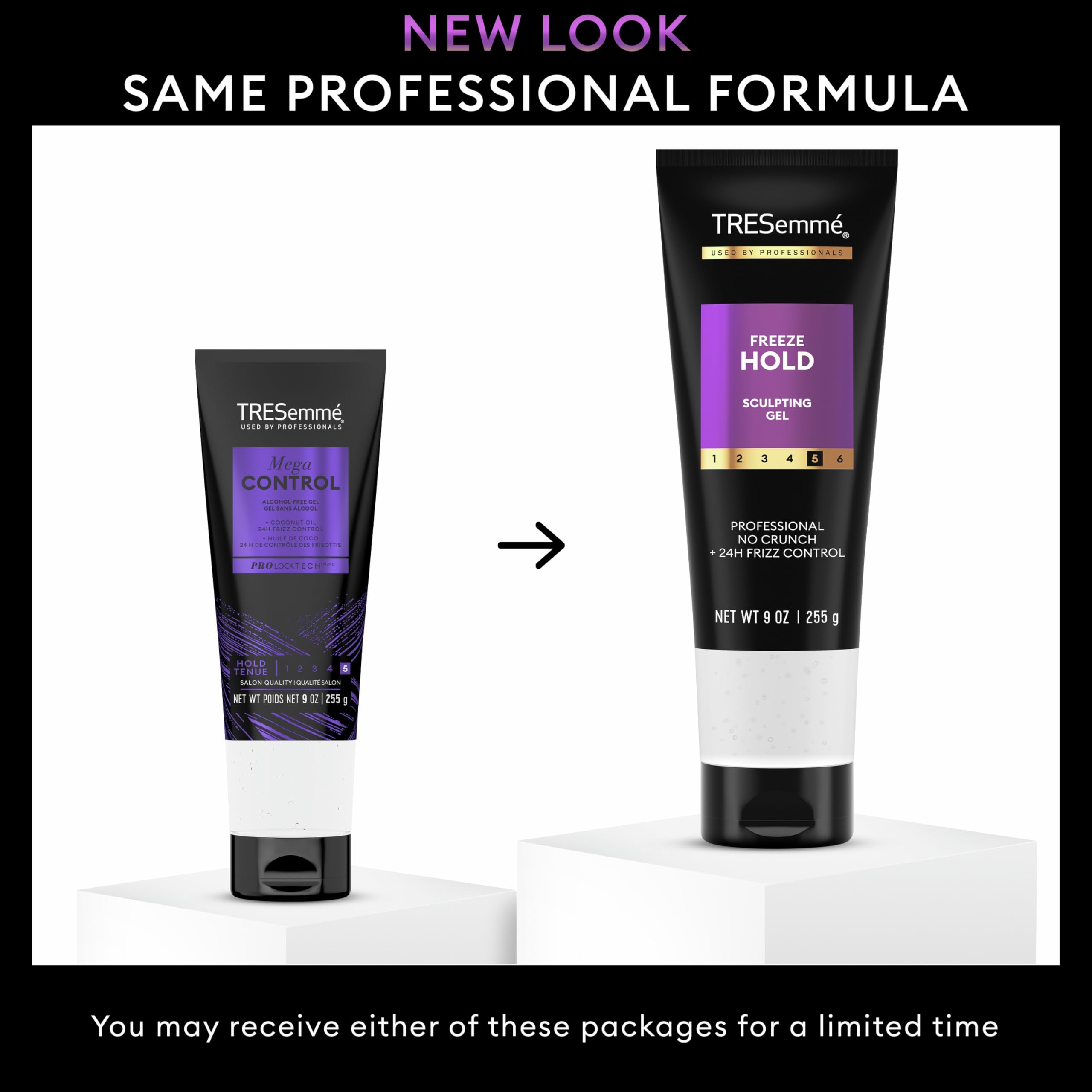 TRESemmé TRES TWO Hair Gel, Mega Sculpting 9 oz (Pack of 6